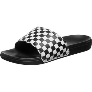 Vans - Checkerboard La Costa Slide-On - Badslippers - Zwart - Synthetisch Nubuck