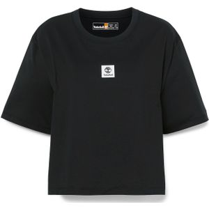 Timberland Stack Logo T-shirt Met Korte Mouwen Zwart M Vrouw
