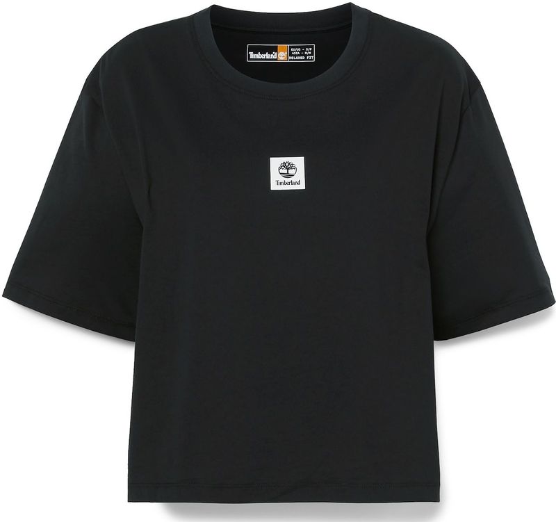 Timberland Stack Logo T-shirt Met Korte Mouwen Zwart M Vrouw