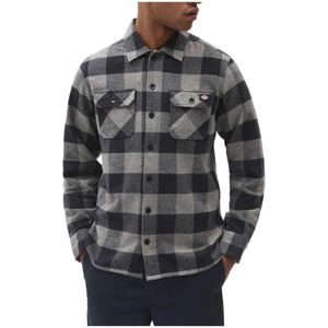Dickies - Geruite Overhemd - Grijs - Heren - Lange Mouwen