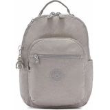 Kipling Seoul S, kleine rugzak met laptopbescherming, grijs.