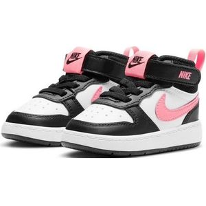 NIKE Court Borough Mid 2 (Tdv) Driekwart hoog, uniseks, kinderen, zwart/wit (Black Sunset Pulse White), 26 EU