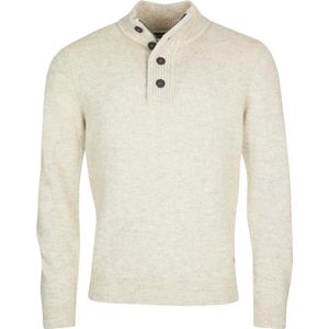 Barbour - Gebreide Trui - Beige - Wol - Opstaande Kraag