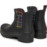 Barbour - Kingham - Regenlaars - Zwart - 100% Rubber - Katoenen Voering