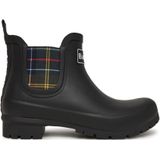 Barbour - Kingham - Regenlaars - Zwart - 100% Rubber - Katoenen Voering