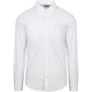 Barbour Shirt Nelson Tailored White - Maat M - Heren - Overhemden Casual