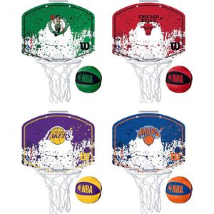 Wilson Mini NBA-Team Basketbal Hoepel, GOLDEN STATE WARRIORS, Plastic, Zwart