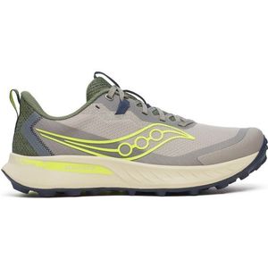 Saucony Peregrine 15 Trailschuh Herren - Grau, Oliv, Größe 46