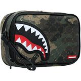 Sprayground, Patroon Over Camo Pouch Groen, Dames, Maat:ONE Size