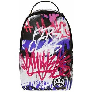 Sprayground, Gestreepte rugzak met voorvak en rits Veelkleurig, Heren, Maat:ONE Size