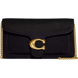 Coach Kleine Crossbodytas / Schoudertas Dames Leer Tabby Chain Zwart