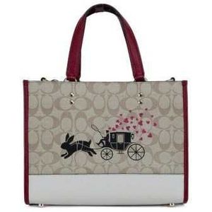 Coach Tote Bags , Beige , Dames , Maat: ONE Size