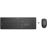 HP 230 18H24AA Combo toetsenbord en muis, draadloos, zwart