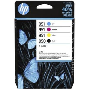 HP 950/951 4-pack (Opruiming feb-24) zwart en kleur (6ZC65AE) - Inktcartridge - Origineel