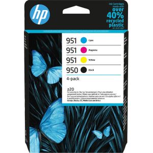 HP 951 4-Pack CMY(3)/950 Black Original Ink Cartridge Combo inktcartridge 4 stuk(s) Origineel Normaal rendement Zwart, Cyaan, Magenta, Geel