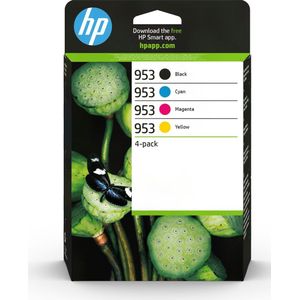 HP 953 Inktcartridge Zwart, Cyaan, Magenta & Geel