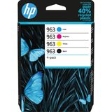 HP 963 4-Pack CMYK(4) Original Ink Cartridge Combo inktcartridge 5 stuk(s) Origineel Normaal rendement Zwart, Cyaan, Magenta, Geel