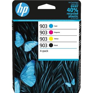 HP 903 inktcartridge 4 stuk(s) Origineel Normaal rendement Zwart, Cyaan, Magenta, Geel