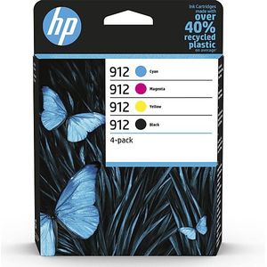 HP 912 Zwart - 3 Kleuren