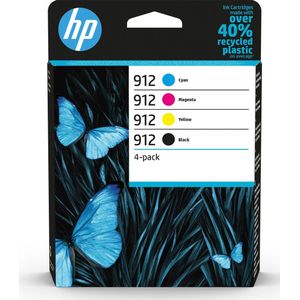 HP 912 Inktcartridge - Zwart, Cyaan, Magenta & Geel