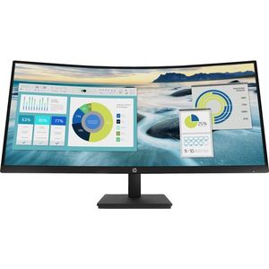 HP - P34hc G4 - WQHD Curved Monitor - Zwart - LED - 34 inch