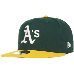 Oakland Athletics 59Fifty Fitted Cap Green Yellow Cap Maat : 7 1/2