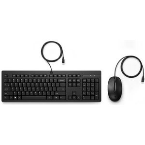 HP 225 Wired Mouse and Keyboard Combo toetsenbord Inclusief muis USB Zwart