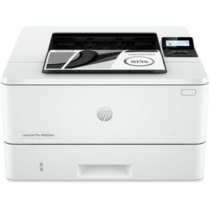 HP LaserJet Pro 4002dwe printer, Zwart-wit, Printer voor Kleine en middelgrote ondernemingen, Print, Draadloos, +, Geschikt voor Instant Ink, Printen vanaf een telefoon of tablet