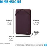 HP Wende-Schutzhülle für 14,1-Zoll-Laptop in Schwarz-Blau