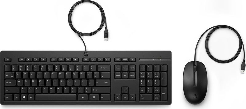 HP 225 - Bedraad Toetsenbord en Muis Combinatie - Qwerty - Zwart
