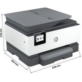 OfficeJet Pro 9010e Multifunctionele printer (HP+, A4, printer, scanner, kopieerapparaat, fax, WLAN, LAN, Duplex, Airprint, met 6 proefmaanden HP Instant Ink inbegrepen), grijs, wit