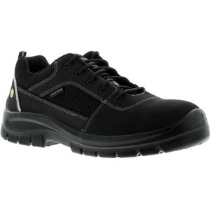 Skechers Trophus, industriële schoenen voor heren, Zwart nubuckleer