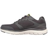 Skechers - Flex Advantage 4.0 - Sneaker - Houtskool - Lederen Mesh PU Trim