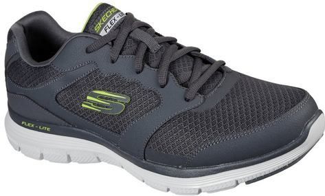 Skechers - Flex Advantage 4.0 - Sneaker - Houtskool - Lederen Mesh PU Trim