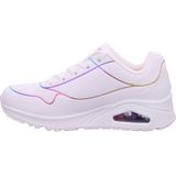 Skechers UNO-Electric Lines Sneakers voor dames, Wit meerkleurig., 35 EU