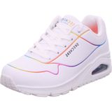 Skechers UNO-Electric Lines Sneakers voor dames, Wit meerkleurig., 35 EU
