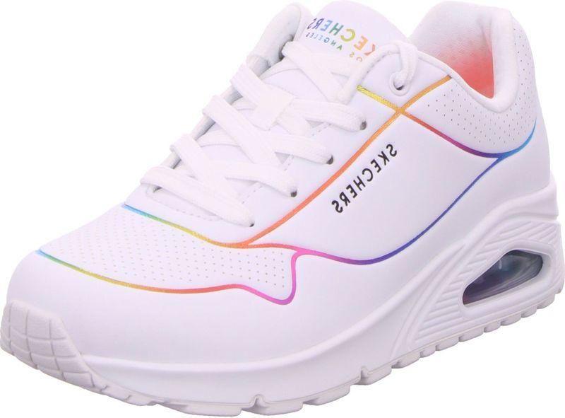 Skechers UNO-Electric Lines Sneakers voor dames, Wit meerkleurig., 35 EU