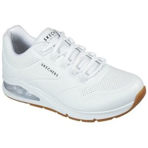 Skechers - Skech-Air - Vrijetijdsschoen - Wit - Vetersluiting - Sleehak