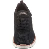 Skechers Flex Appeal 4.0 - Brilliant V Dames Sneakers - Black/Rose Gold - Maat 41