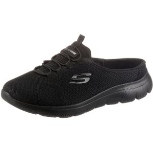 Zwart - Slippers - Vegan - Elastiek - Laag