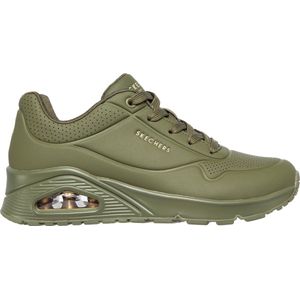 Skechers Uno - Stand On Air Dames Sneakers - Olijfgroen