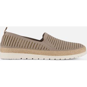 Skechers - Bobs Flexpadrille Instappers - Taupe - Textiel - Vegan Materiaal