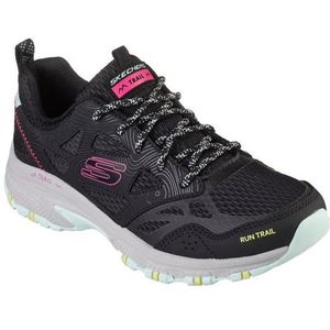 Skechers Hillcrest-Pure Escapade Sneaker voor dames, Zwart Lederen Mesh Multi Trim, 36 EU