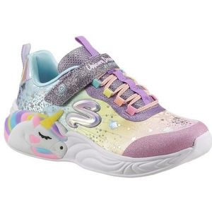 Skechers Unicorn Dreams Sneaker voor meisjes, Paarse Textiel Multi Trim, 29 EU