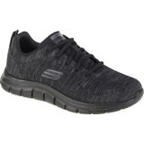 Skechers Heren Track Front Runner Lace-up Sneaker Oxford, Zwart Gebreid Zwart Trim, 40 EU