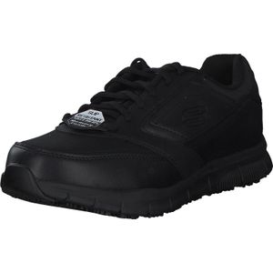 Skechers - Nampa - Heren Sneaker - Zwart - Synthetisch Pu - Vetersluiting