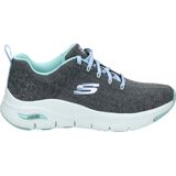 Skechers - Arch Fit Comfy Wave - Sneakers - Grey/Pink - Mesh/Synthetisch