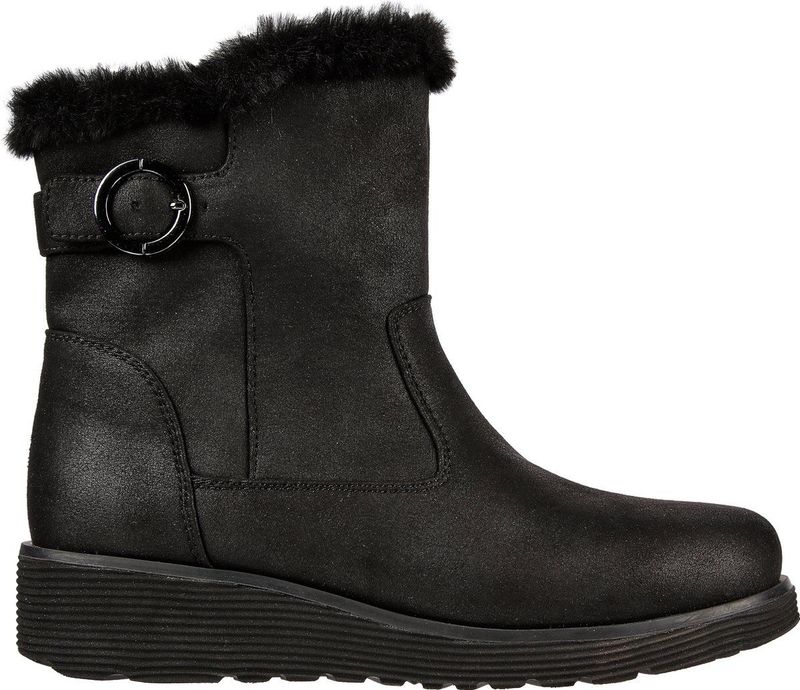 Skechers - Keep Sake Wedge - Veterboots - Imitatieleer - Gevoerd met Imitatiebont