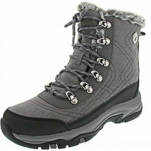Skechers - Trego - Veterboot - Grijs - Synthetisch Materiaal, Waterbestendig, Air-Cooled Memory-foam Voetbed