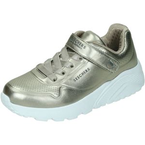Skechers Uno Lite - Chrome Steps Meisjes Sneakers - Pewter - Maat 27